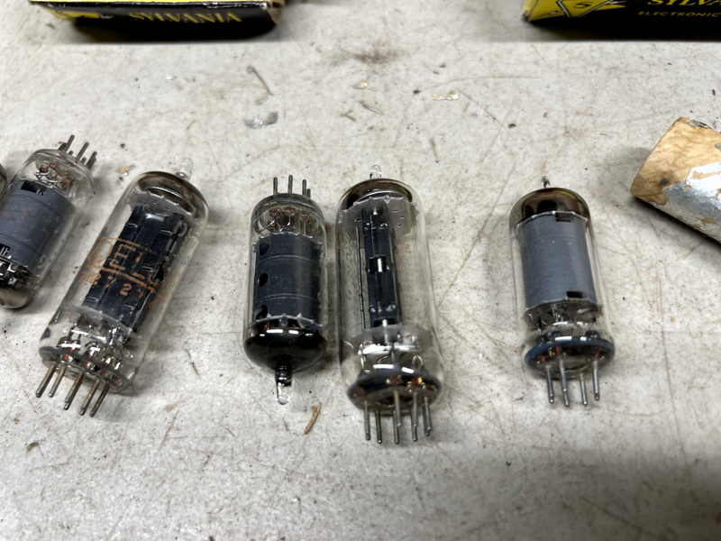 NOS Lot GE & Sylvania Auto Radio Audio Amplifier Vacuum Tubes B22