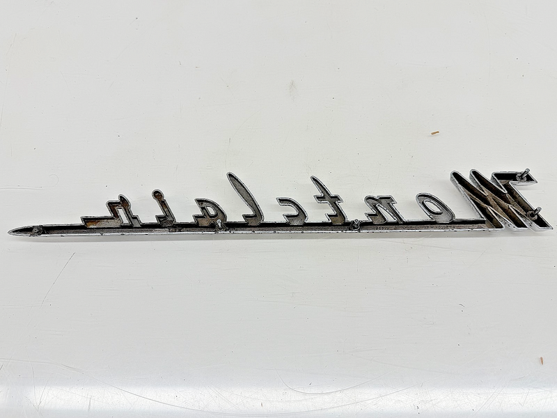 OEM 1955 1956 Mercury "MONTCLAIR" Chrome Emblem Name Plate Script C66-33