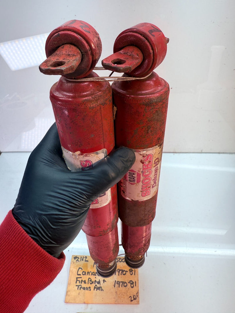 NOS VINTAGE PAIR Rear Shocks 1970 - 1981 Camaro Firebird Trans Am B56-37