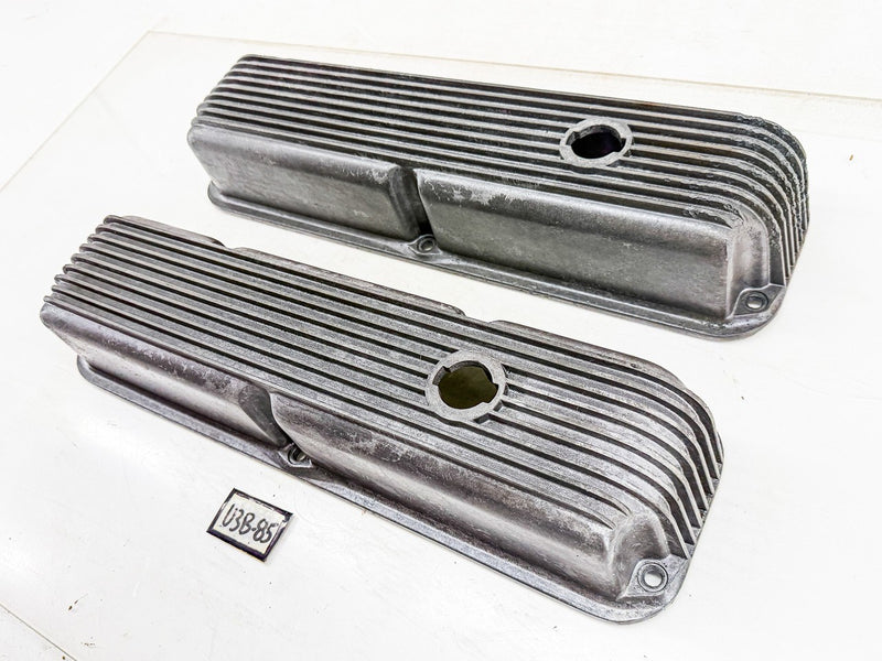 VINTAGE CAL CUSTOM FORD FE 390 427 FINNED ALUMINUM VALVE COVERS 40-1018 U3B-85