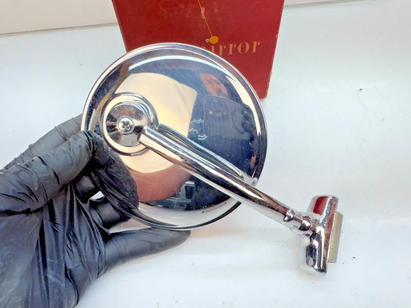 NOS Vintage 1960's Brite Vue Model 4314 Clamp On Mirror 4.5" Round B83-41