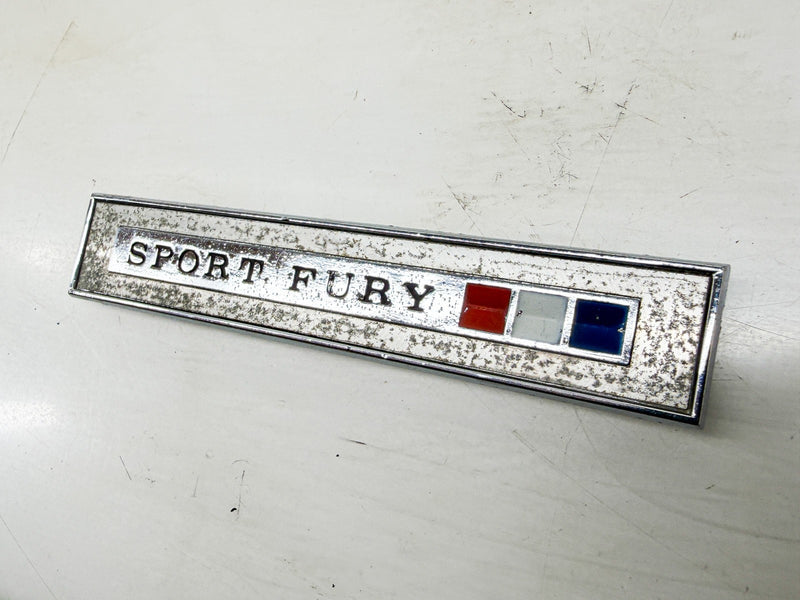 OEM 1967 PLYMOUTH SPORT FURY DOOR PANEL EMBLEM MOPAR 2788485 E10-107