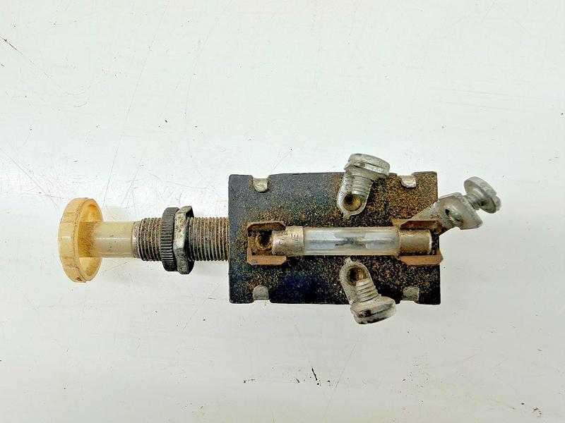 Vintage Push-Pull Switch Ivory Knob 1930s 1940s Ford C67-176