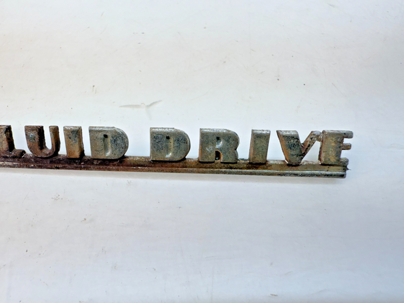 Vintage OEM 1949 DeSoto Fluid Drive Emblem MOPAR 49 CUSTOM CONVERTIBLE E8-22