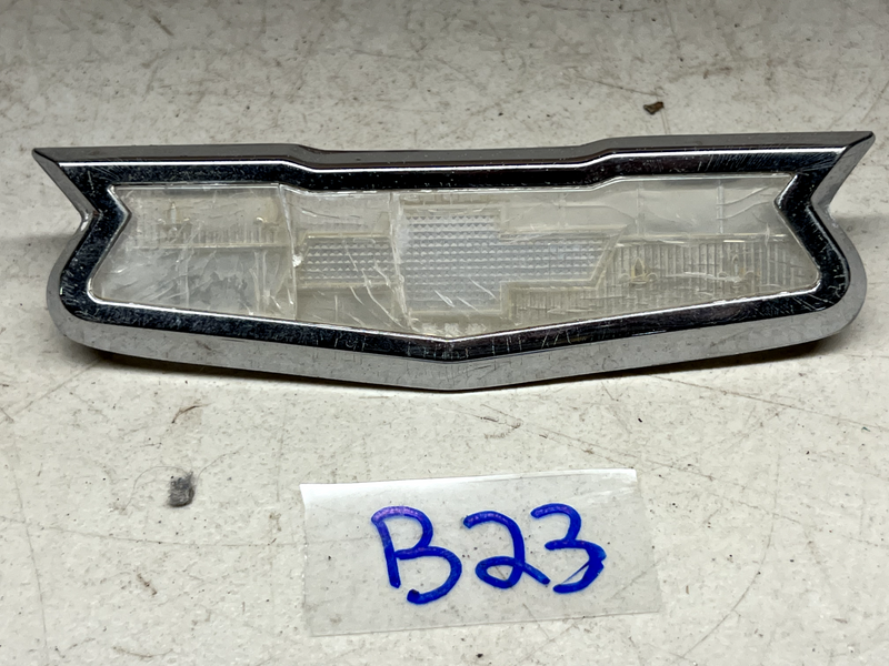 OEM 1960 Chevrolet Impala Chrome Trunk Emblem Trim V8 60 B24-2