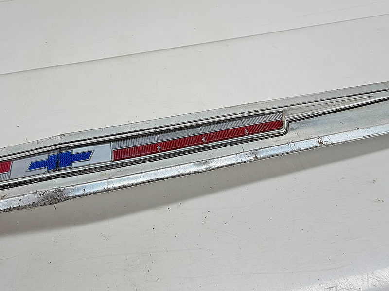 OEM 1964 Chevy Impala Belair Biscayne Hood Lip Molding Above Grille Aluminum