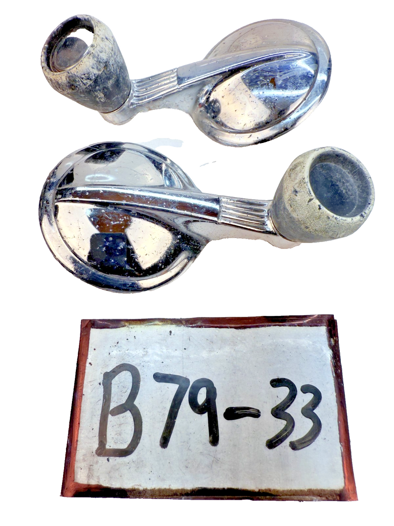 OEM 1958-1964 Impala Belair Chrome Vent Window Crank Handle PAIR 59 61 62 B79-33