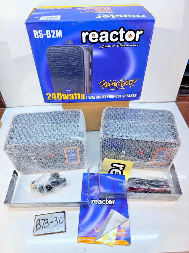 NEW VINTAGE REACTOR RS-B2M CAR AUDIO 240WATT 2 WAY MULTI PURPOSE SPEAKERS B73-30
