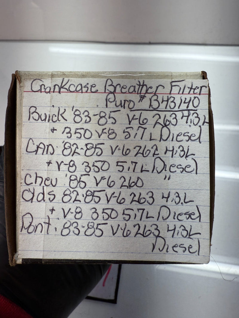 NOS GM Engine Crankcase Breather Element CHEVY OLDS PONTIAC BUICK B53-7