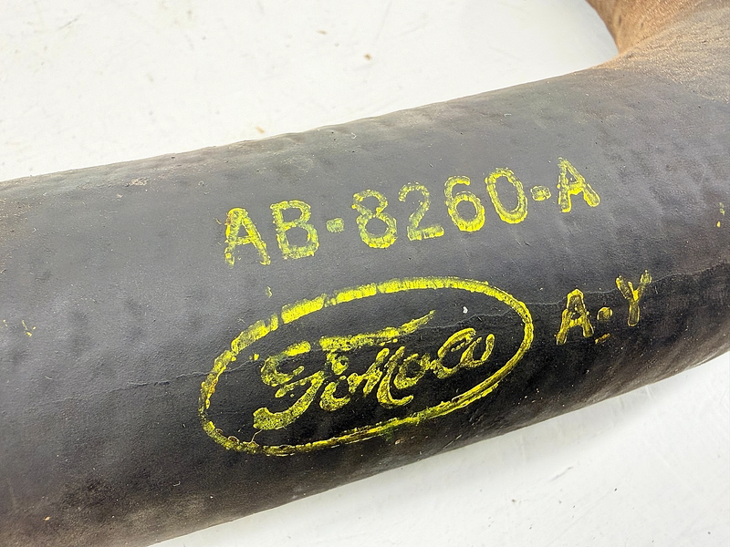 NOS 1952 - 1953 FORD 6cyl UPPER RADIATOR HOSE FORD SCRIPT AB-8260-A C59-14