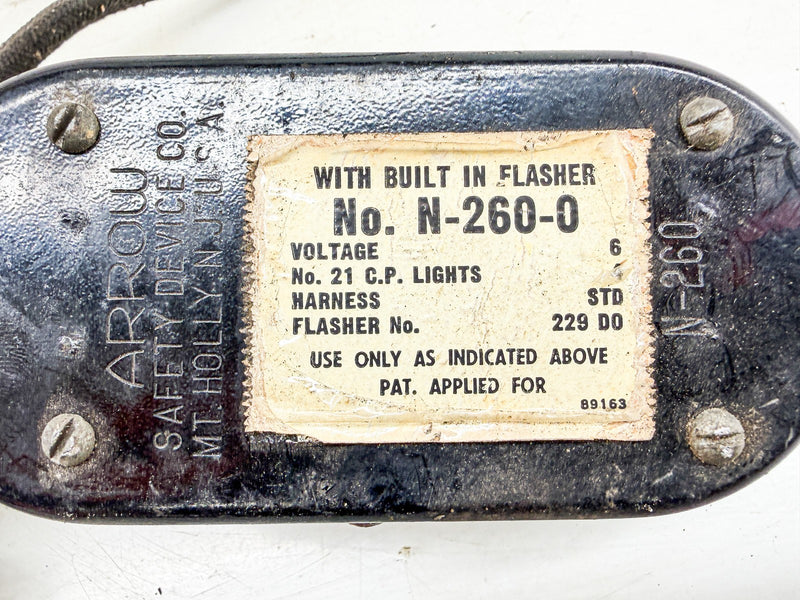 Vintage 1940s 1950s ARROW 6 VOLT TURN SIGNAL SWITCH FLASHER N-260 C78-16