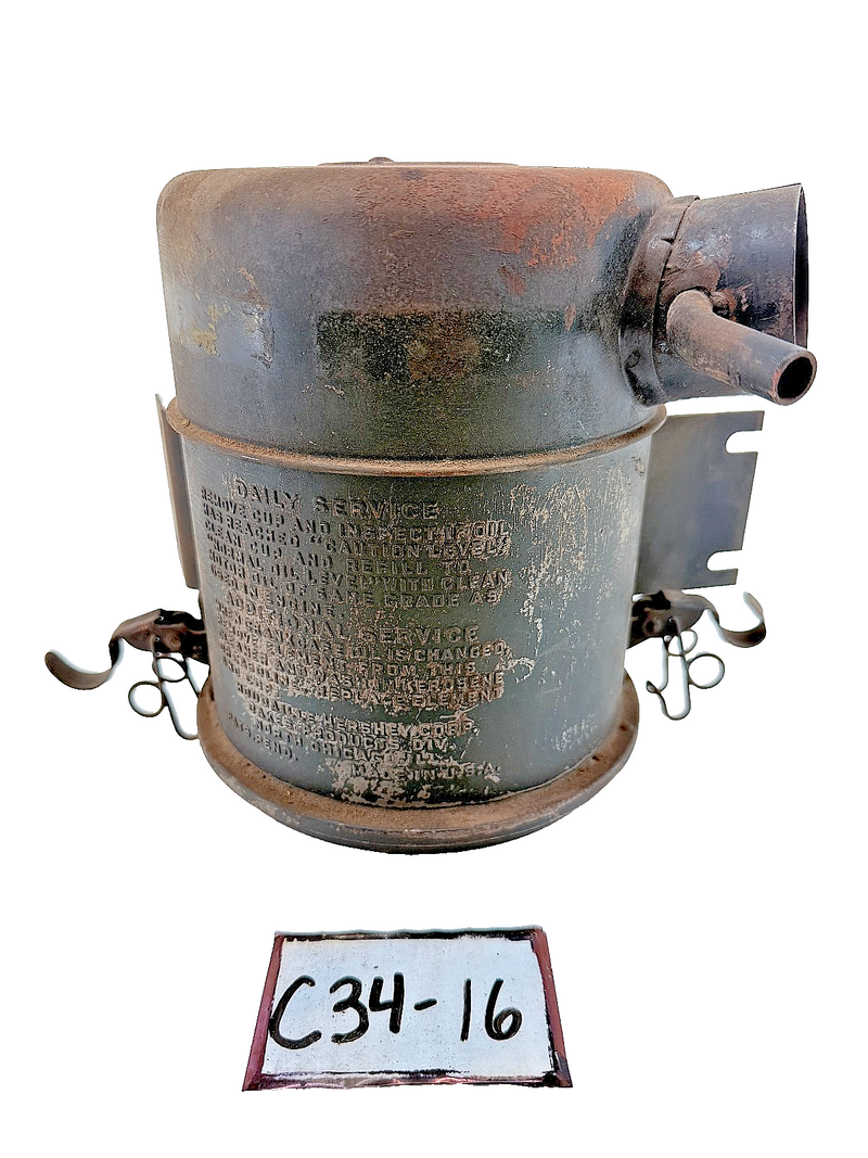OEM WWII Willys MB Ford GPW Jeep M38 CJ2A Oil Bath Air Cleaner Type-2 C35-16