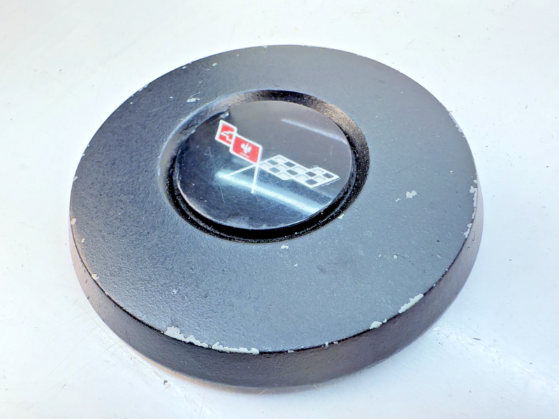 OEM 1977 - 1982 Chevy Corvette BLACK Horn Button Insert w/ Emblem 459082 B83-49