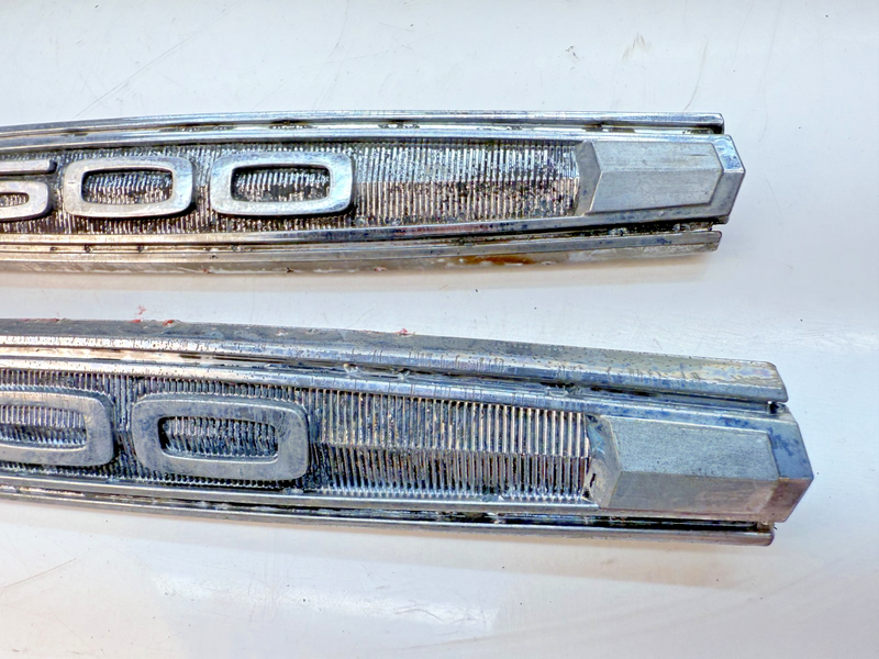 OEM 1967 Ford Fairlane 500 PAIR Quarter Panel Emblems C7OB E5-49