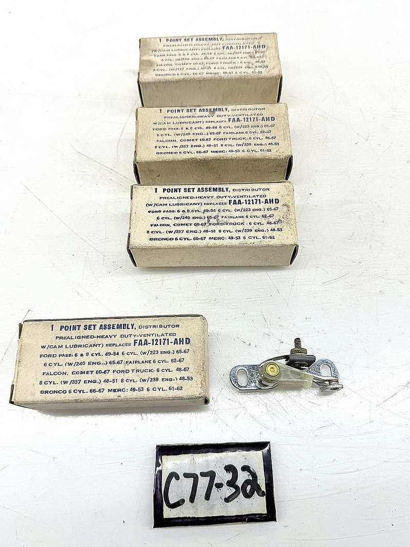 NOS LOT 4 DISTRIBUTOR POINT SETS 1949 - 1967 FORD MERCURY FAA-12171-AHD C77-32