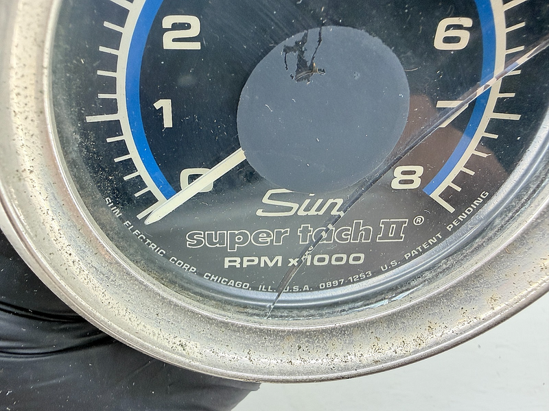 RARE 1960'S 1970'S SUN SUPER TACH 9K BLUE LINE TACHOMETER SST-709 FORD MOPAR GM