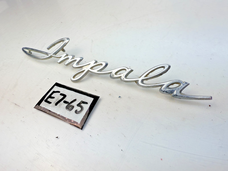 1961 - 1962 Chevrolet Impala Script Quarter Panel Chrome Emblem E7-65