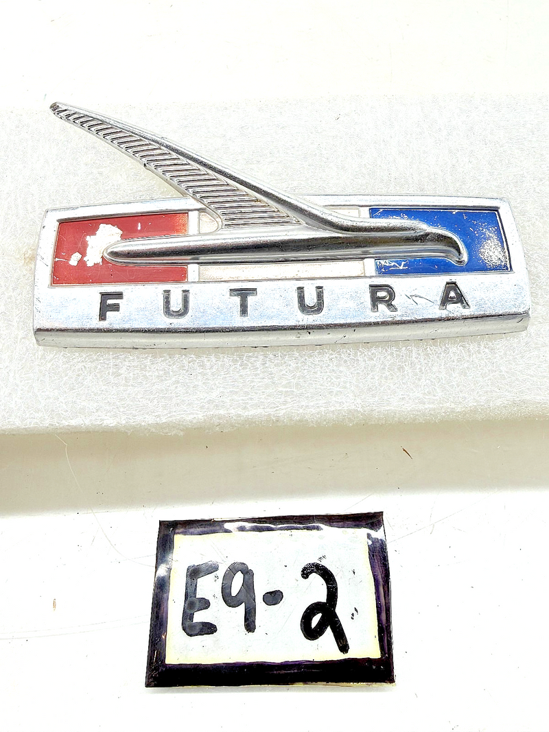 OEM 1964 1965 FORD FUTURA EMBLEM C5DB-16098-B E9-2