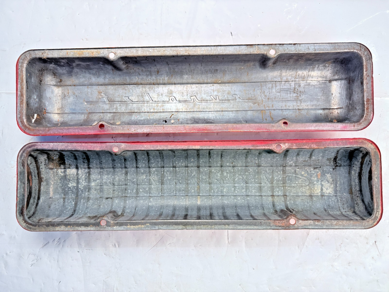 OEM 1959 -1968 Chevy Corvette Impala Nova 283 327 Valve Covers Script 1960 B48-7