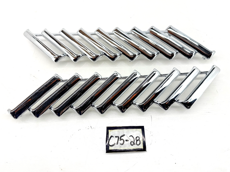 1955 1956 1957 Ford Thunderbird T Bird Chrome Fender Louvres Trim Pair C75-28