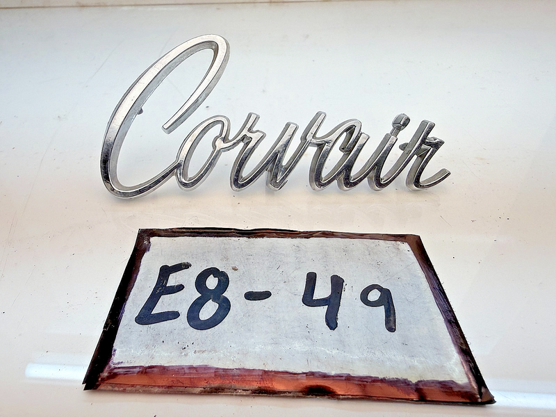 OEM 1965 - 1969 Chevrolet CORVAIR Hood / Trunk Script Emblem 3854713 E8-49