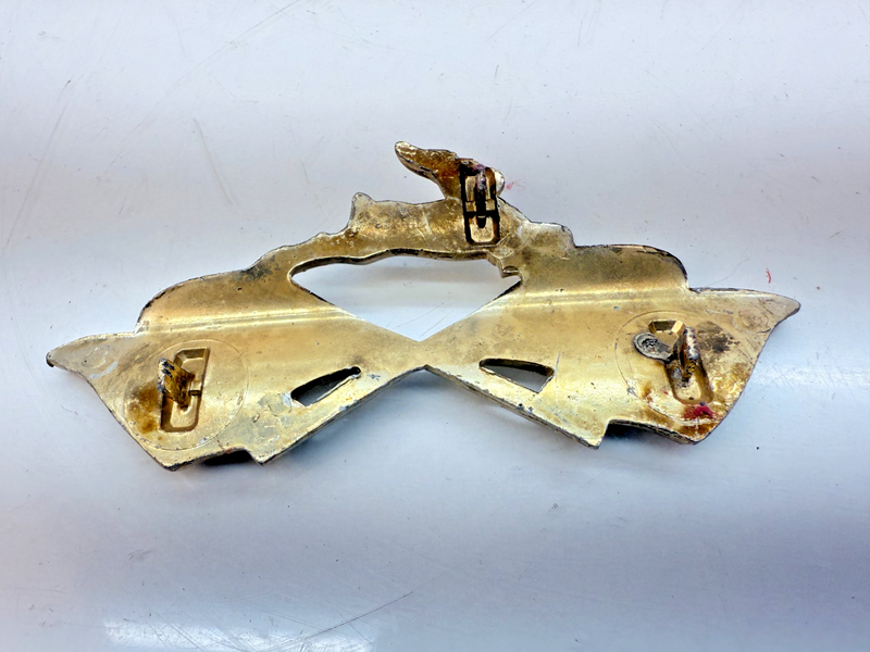 Original 1960 Impala Impala X Cross Flags Quarter Emblem Badge 60 E5-62