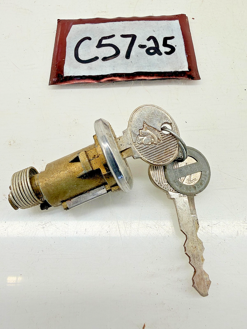 NOS 1964 - 1977 FORD LINCOLN MERCURY Trunk Lock Cylinder & Keys C57-25