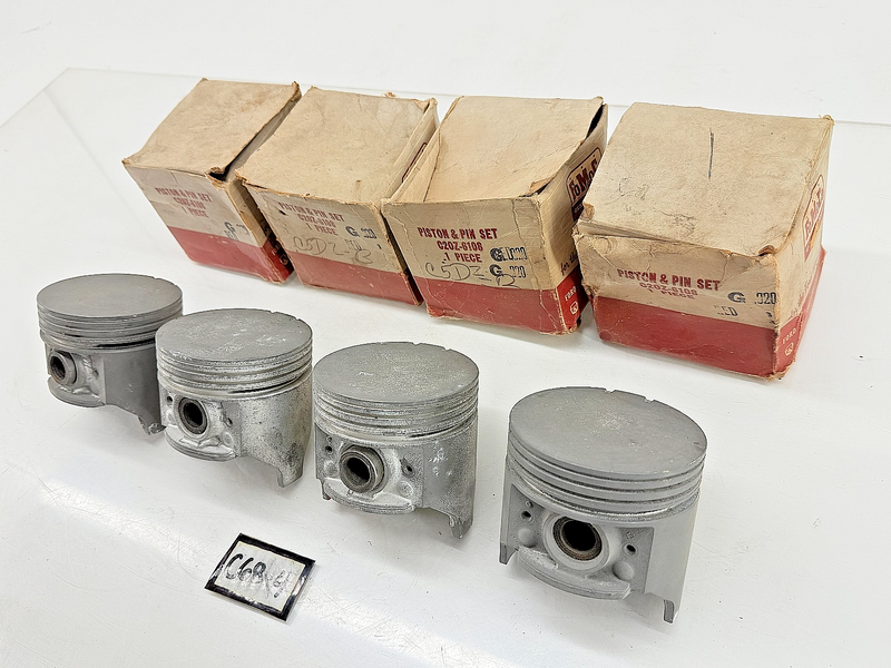 (4) NOS 1963 - 1985 Ford Mustang Mercury Cougar Piston & Pin Set D1AZ-6108 C68-4