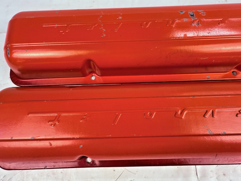 OEM 1959 -1968 Chevy Corvette Impala Nova 283 327 Valve Covers Script 1960 B48-7