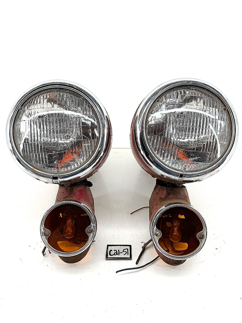 OEM 1938 - 1946 American LaFrance 500 600 Fire Truck Bullet Headlights Rat Rod
