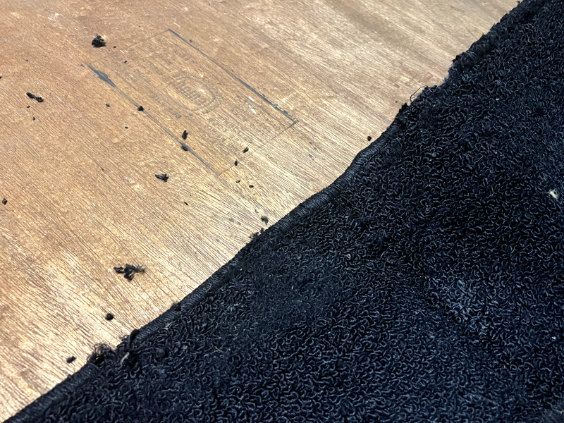 NOS 1955 1956 1957 Ford Thunderbird BLACK CARPET SET Floor Shift U1B-1