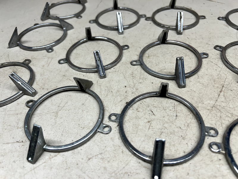 OEM 1962 Impala Ful-Size Tail Lamp Back Up Lens Chrome Bezel PAIR 62 B21