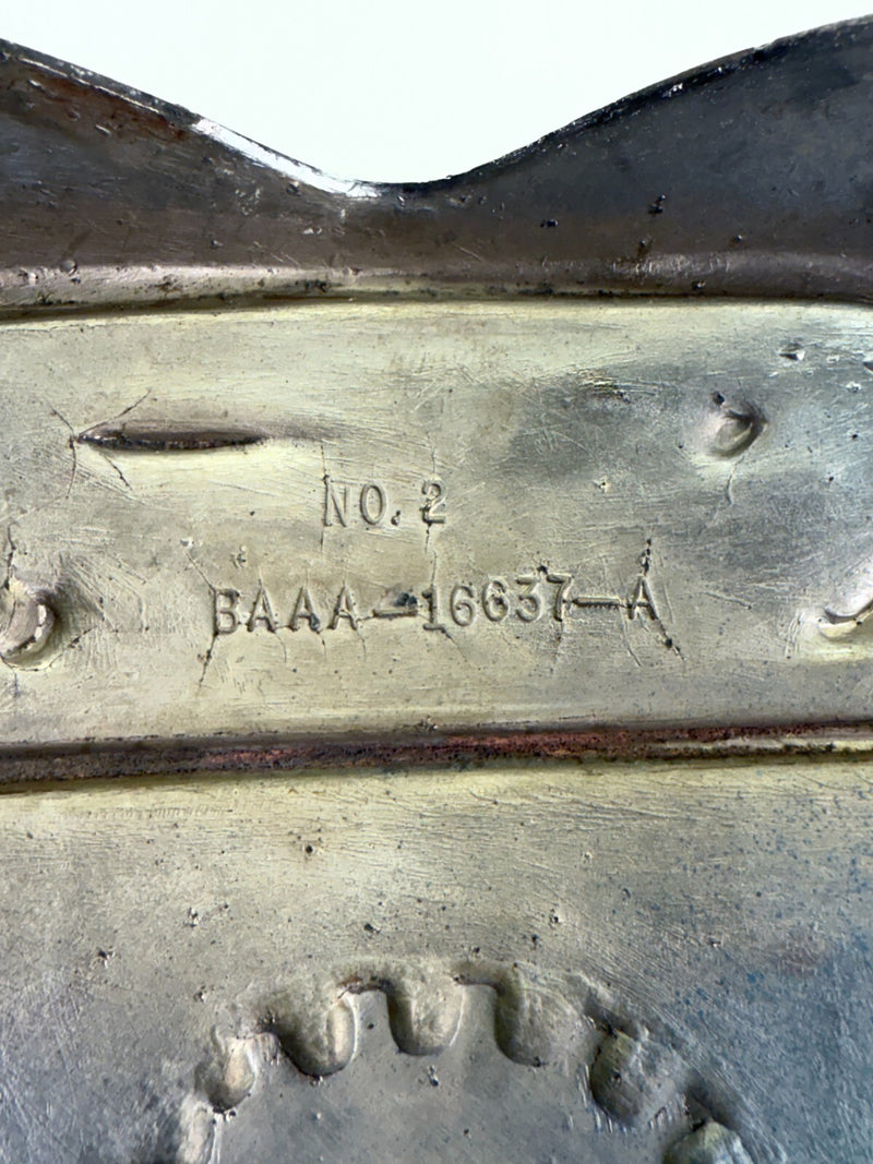 RARE NICE OEM 1950's Ford Truck Hood Emblem Lightning Bolt Gear BAAA-16637 B51