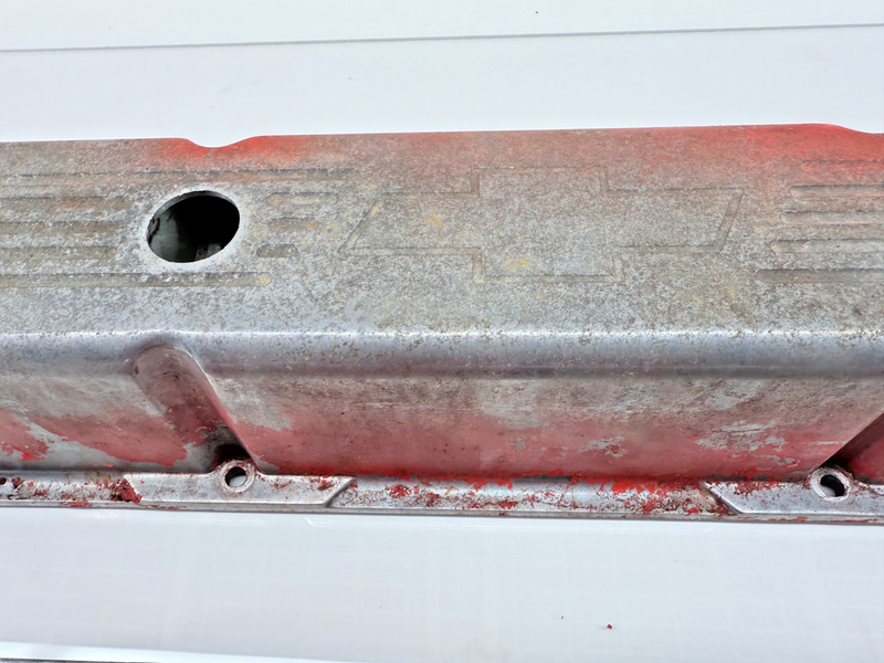 Billet Spec Valve Covers Tall Aluminum Polished Bowtie Chevy SB Pair U5B-22