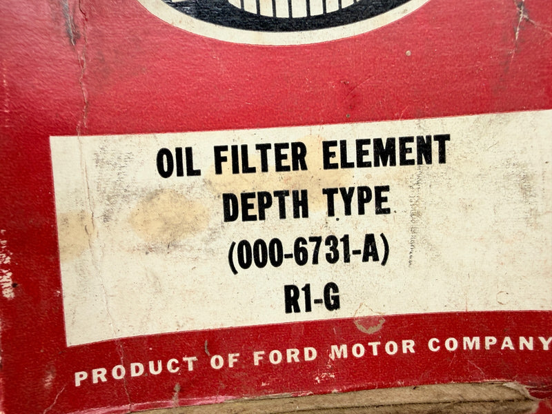 (4) NOS LOT 1958 - 1961 Ford Oil Filter Rotunda 000-6731-A / 000-6731-D
