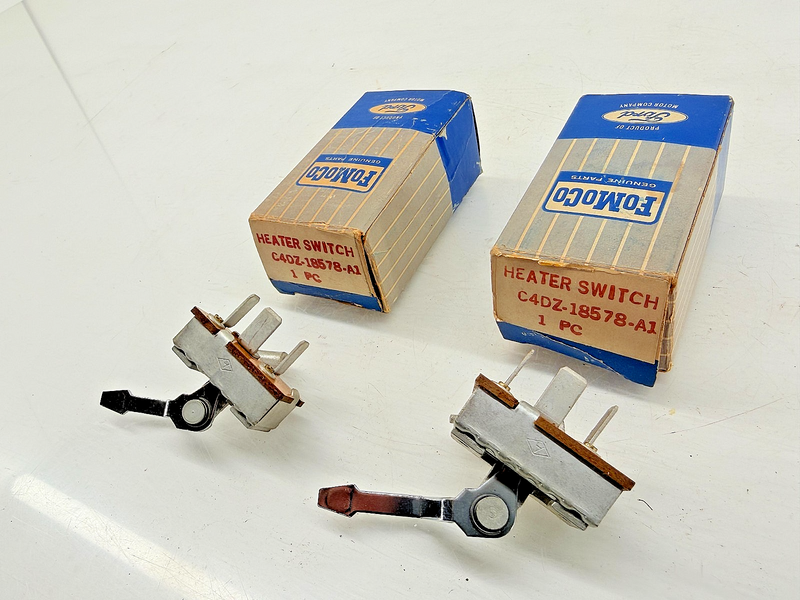 (1) NOS 1964 - 1967 MUSTANG FALCON RANCHERO HEATER SWITCH C4DZ-18578-A1 C56-54
