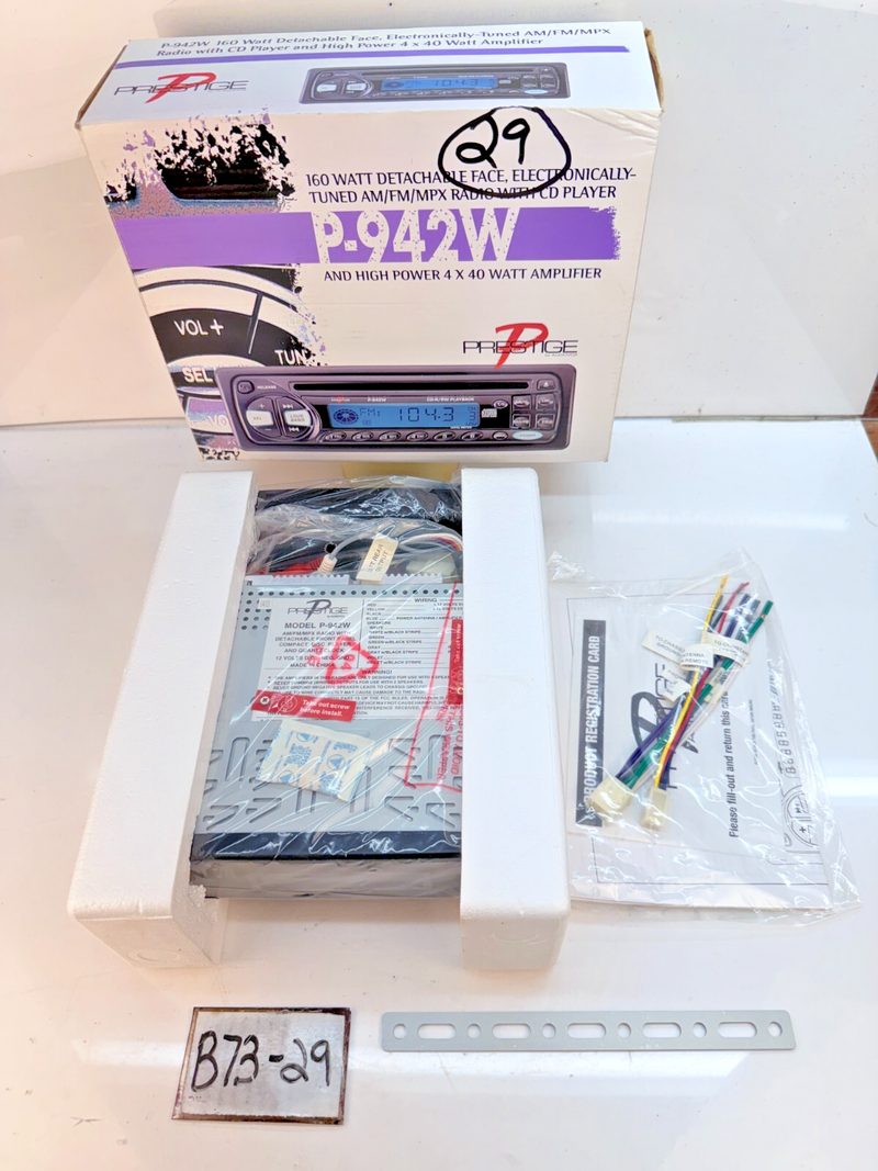 NOS VINTAGE Alpine P-942W REMOVEABLE FACEPLATE CD-R/RW PLAYBACK B27-29