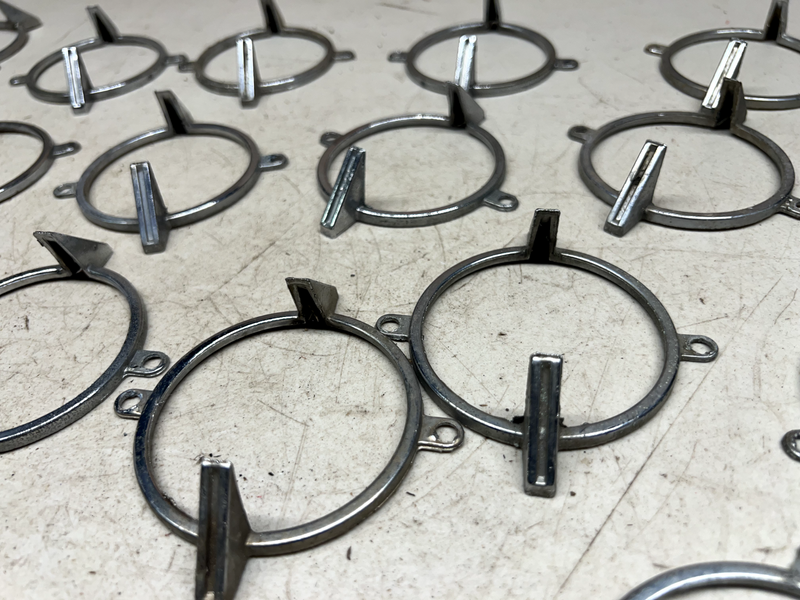 OEM 1962 Impala Ful-Size Tail Lamp Back Up Lens Chrome Bezel PAIR 62 B21