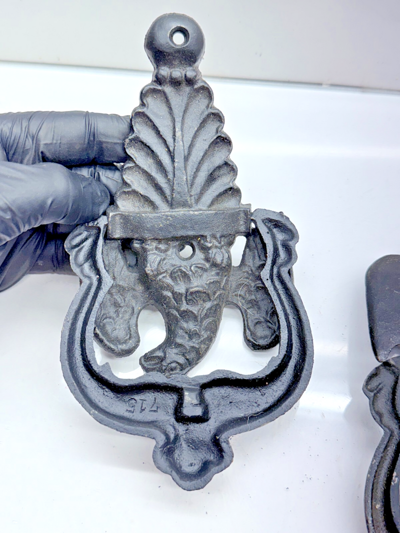 VINTAGE Pair Cast Iron Eagle Door Knocker Patriotic Americana USA B68-1