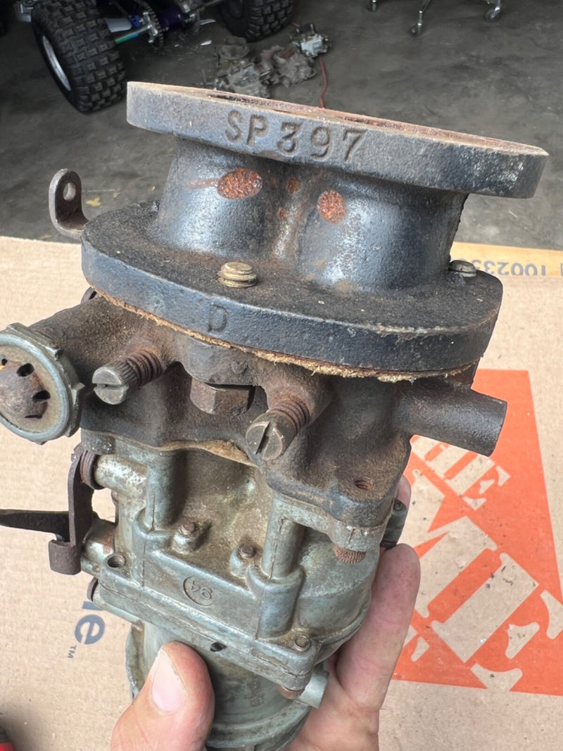 Used Factory Ford Flathead Carburetor Model 59 with 94 15/16 Stamp Free Linkage