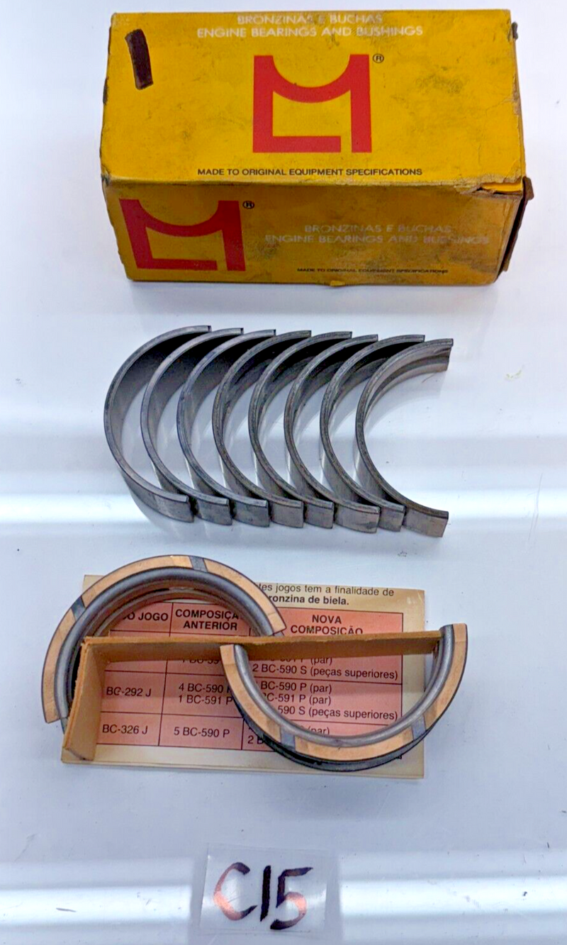 NOS CRANKSHAFT BEARING SET FOR VW AUDI SEAT JETTA BC-290-J C15-1