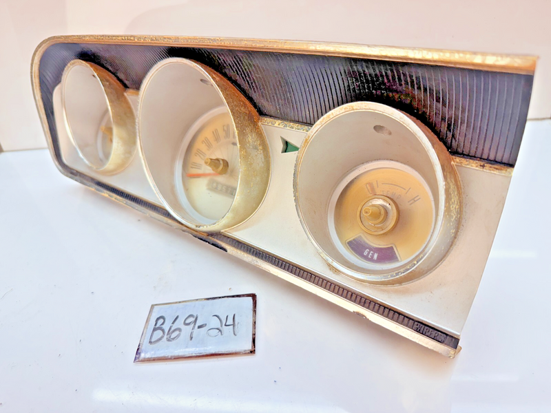OEM 1964 Ford Fairlane 500 INSTRUMENT CLUSTER / Dash Panel / Gauges B69-24