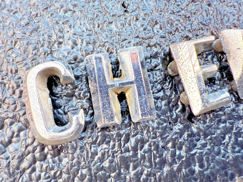 OEM 1960 1961 Chevy Impala Bel Air Chrome HOOD LETTERS "CHEVROLET" 60 61 E5-69