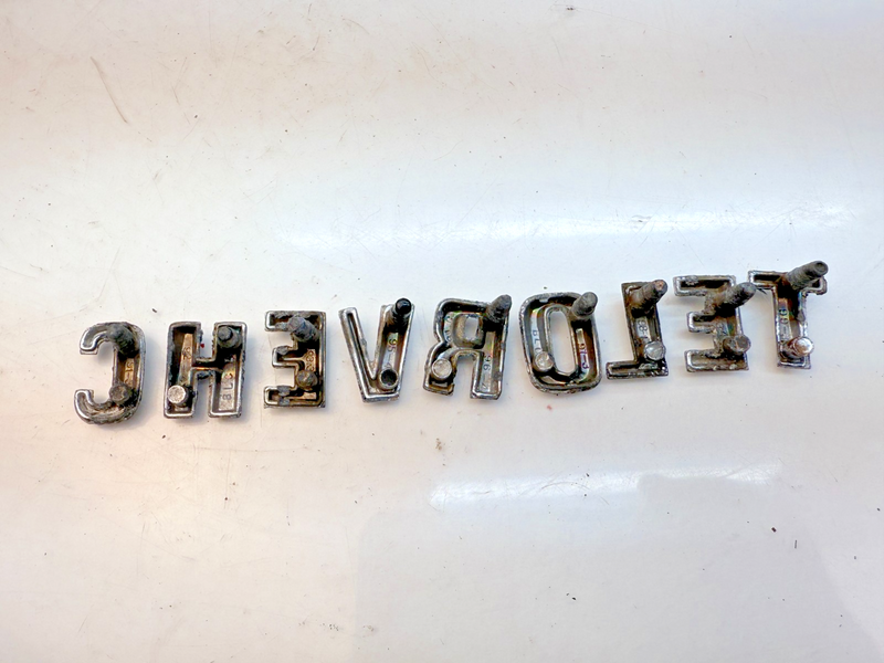 OEM 1960 1961 Chevy Impala Bel Air Chrome HOOD LETTERS "CHEVROLET" 60 61 E5-70