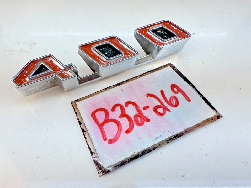 OEM 1968 69 70 71 1972 GTO LEMANS 400 ROCKER PANEL EMBLEM 9791519 B32-269