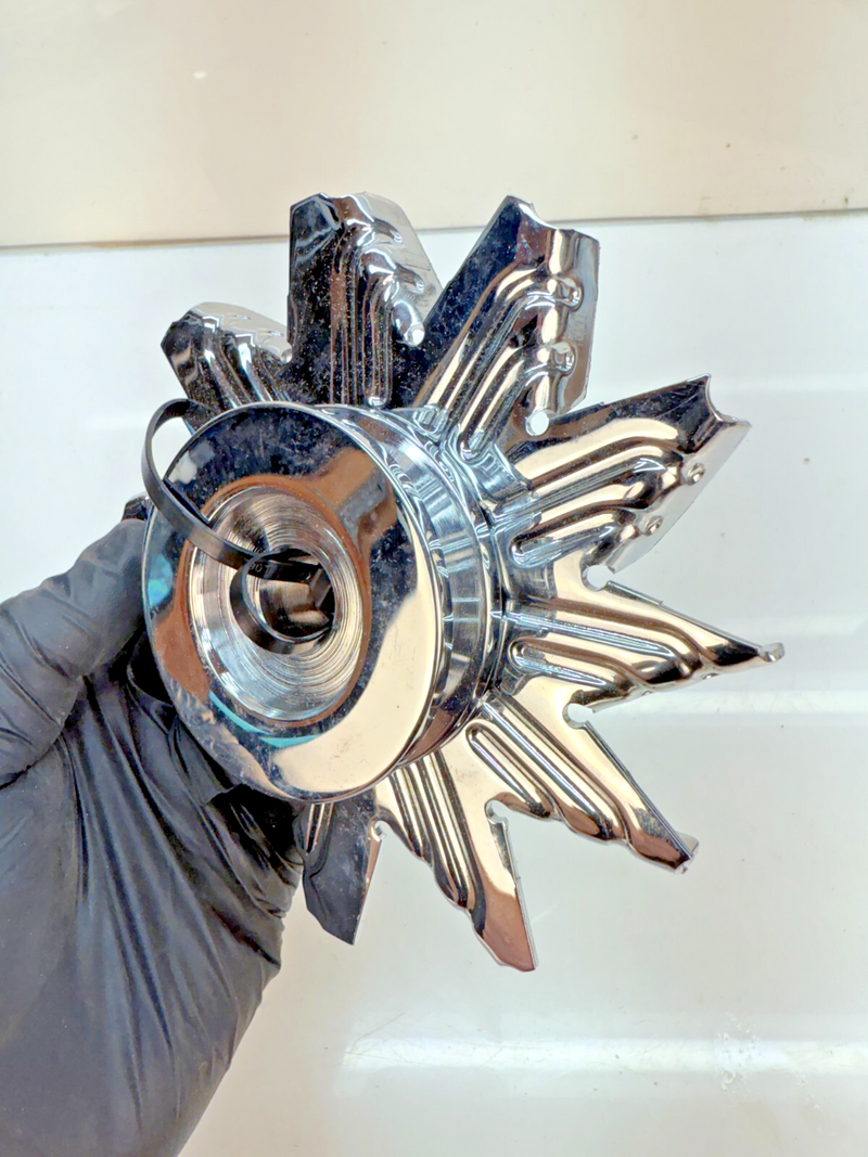 PULLEY & FAN CHROME DELCO 10SI 12SI 15SI ALTERNATOR CHEVROLET BUICK FORD B69-27