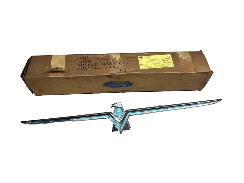 *NOS* Original 1966 66 FORD THUNDERBIRD Front Grille Chrome Emblem Badge U1C-B7