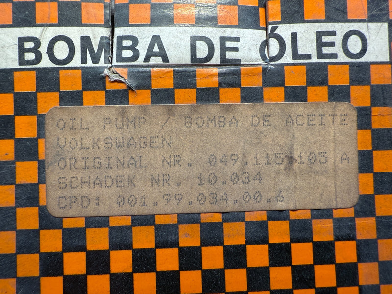 NOS Schadek Oil Pump  049-115-105 1975 - 1983 VW C14-3