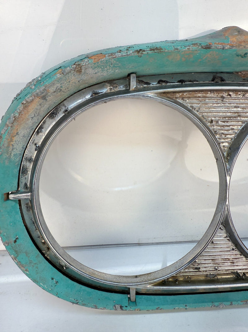 Vintage OEM 1958 Edsel Ranger Headlight Bezels 13061 head light Trim Ring B62-27
