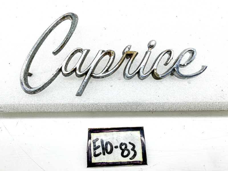 OEM 1966 1967 1968 CHEVY CAPRICE SCRIPT FENDER EMBLEM 3873792 E10-83